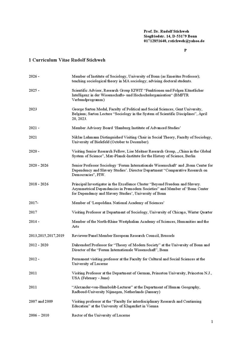 CV and Bibliography, Rudolf Stichweh.pdf